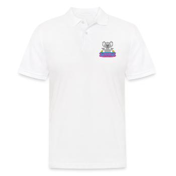 KOALA - PLANSCHBECKEN - POOL - SHAKA - TIER - Männer Poloshirt - Weiß - Vorne - Kai (181cm)