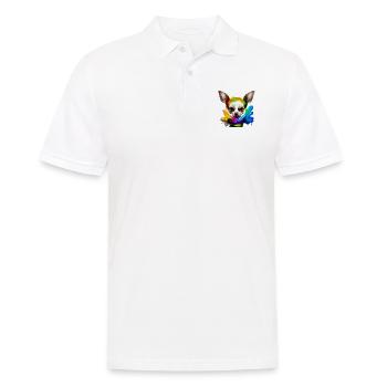 Chihuahua en couleur - Polo Homme - blanc - Devant - Kai (181cm)
