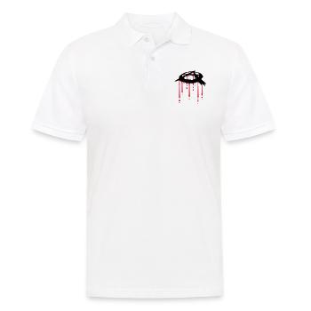 blood drop anarchy symbol - Men's Polo Shirt - white - Front - Kai (181cm)