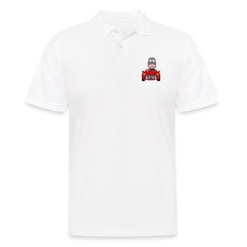 MAULWURF - CABRIO - AUTO - TIER - TIERISCH - FUN - Männer Poloshirt - Weiß - Vorne - Kai (181cm)