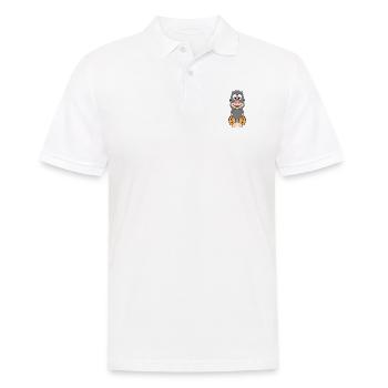 MAULWURF - KOFFER - REISE - URLAUB - FERIEN - TIER - Männer Poloshirt - Weiß - Vorne - Kai (181cm)