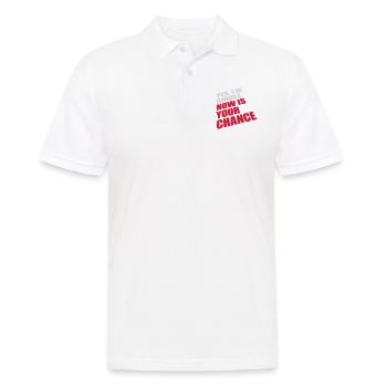 single now your chance - Männer Poloshirt - Weiß - Vorne - Kai (181cm)