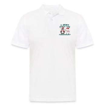 I just really like Penguins, ok? - Männer Poloshirt - Weiß - Vorne - Kai (181cm)