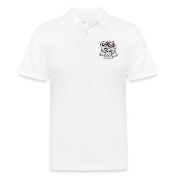 Enfant Parents Fantômes Couple - Polo Homme - blanc - Devant - Kai (181cm)