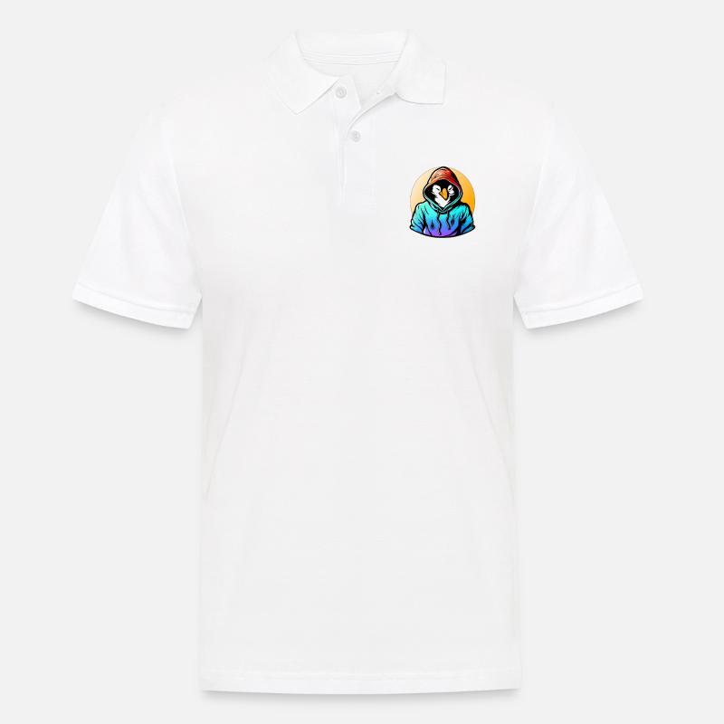 Pingouin avec pull - Polo Homme - blanc