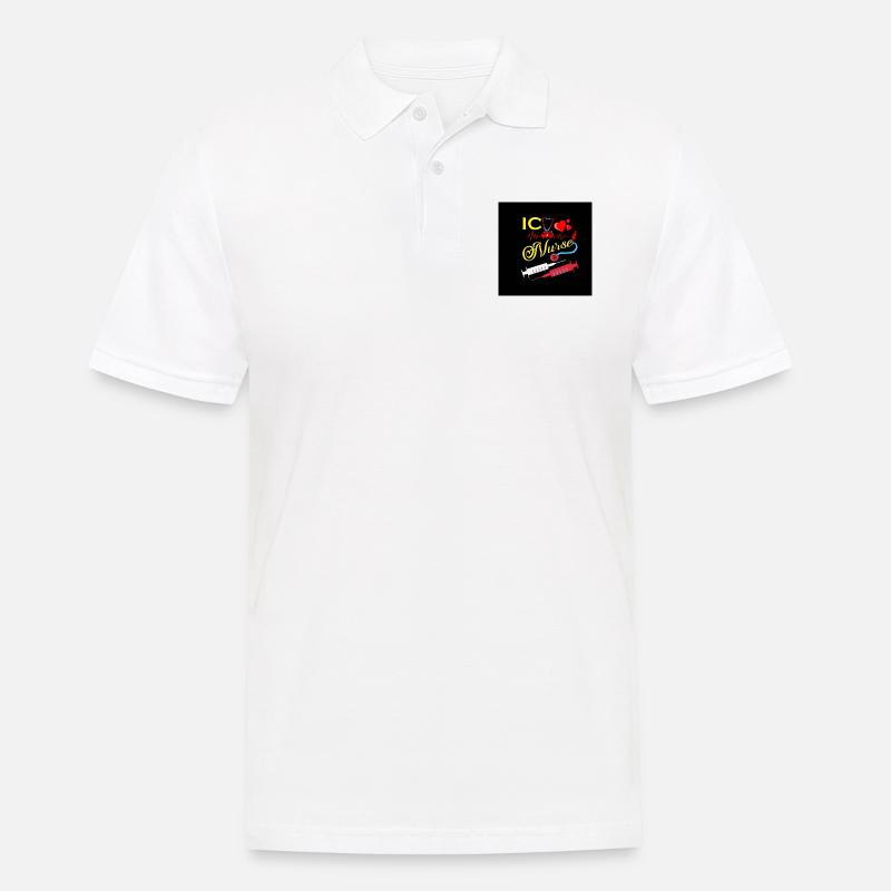 Nurse Injection Design - Männer Poloshirt - Weiß