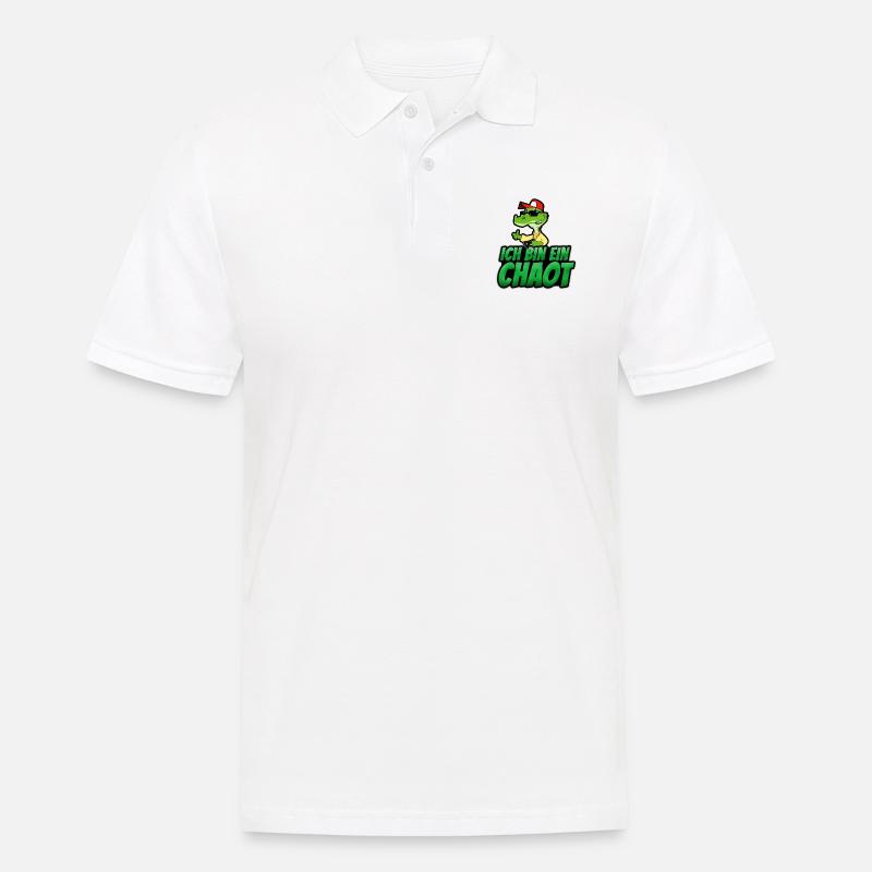 Ich bin ein Chaot - Männer Poloshirt - Weiß