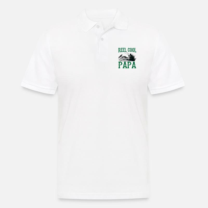 Echt Cooler Papa - Männer Poloshirt - Weiß