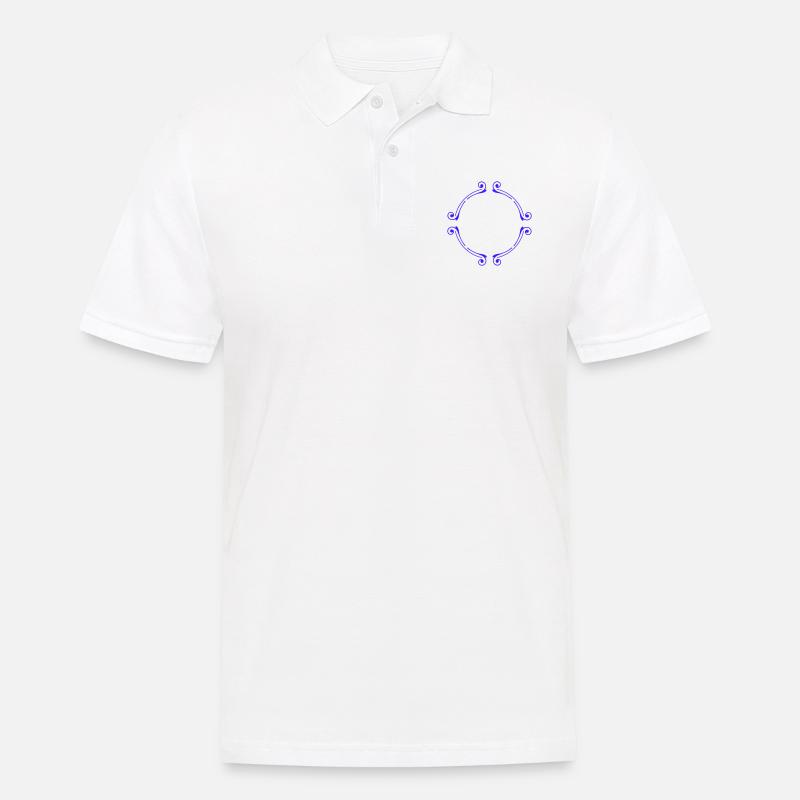 nice round Frame | Vectorgraphic - Männer Poloshirt - Weiß