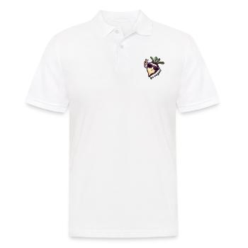 Mignon navet végétalien. Paix! - Polo Homme - blanc - Devant - Kai (181cm)