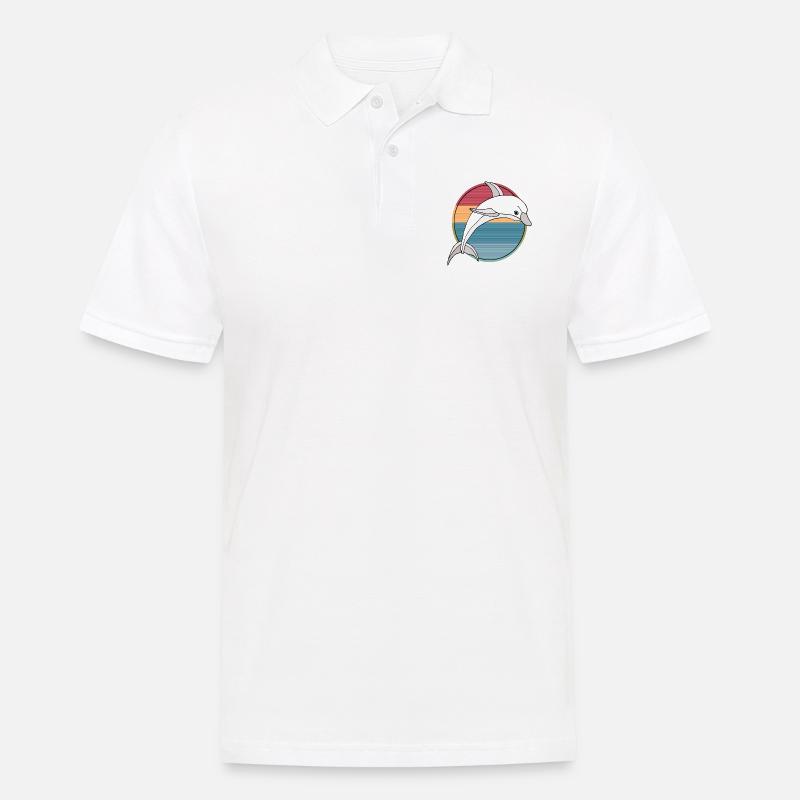 Delfin - Männer Poloshirt - Weiß