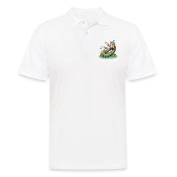Einhörner im Regenbogenland - Männer Poloshirt - Weiß - Vorne - Kai (181cm)