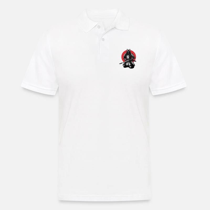 Samurai - Männer Poloshirt - Weiß