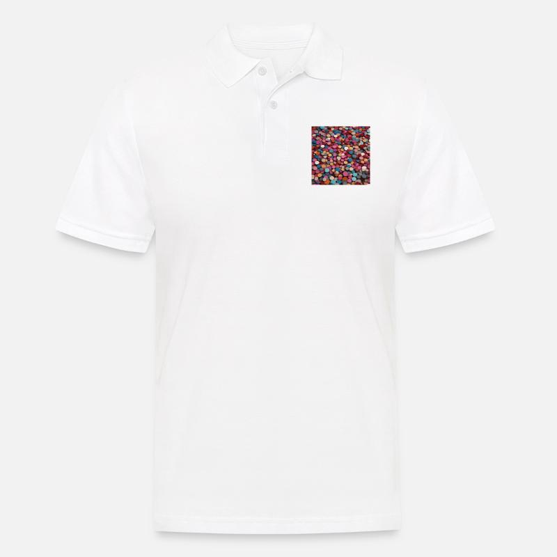 Bunte Chips 2 - Männer Poloshirt - Weiß