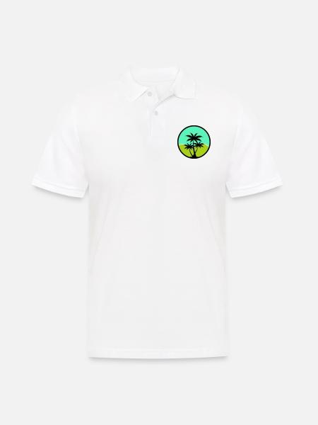 Palm trees - Men's Polo Shirt - white