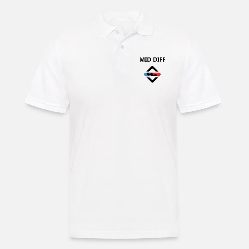 league legend Mid Diff - Männer Poloshirt - Weiß