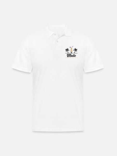 malle - Männer Poloshirt - Weiß