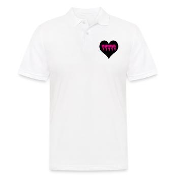 Maman coeur - Polo Homme - blanc - Devant - Kai (181cm)