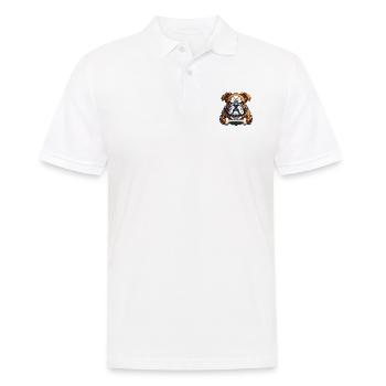 Sauvage animal en colère pugnace combatif bouledogue - Polo Homme - blanc - Devant - Kai (181cm)