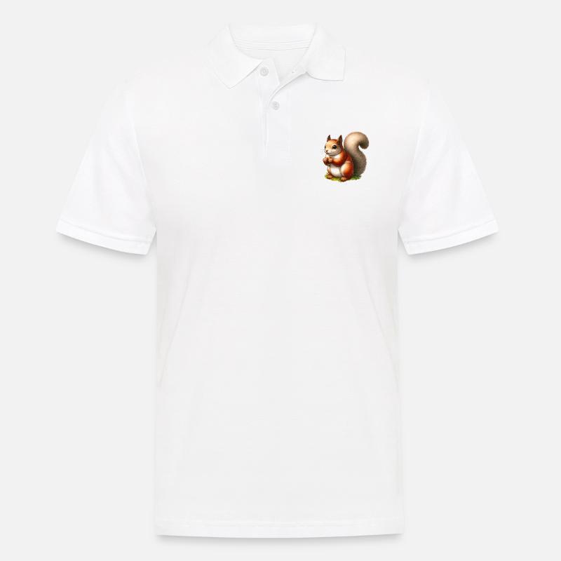 Eichhörnchen - Männer Poloshirt - Weiß