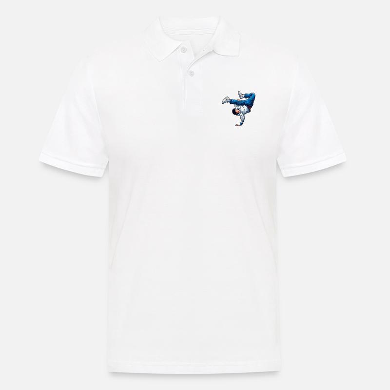 Breakdancer - Breakdance Fans - Männer Poloshirt - Weiß