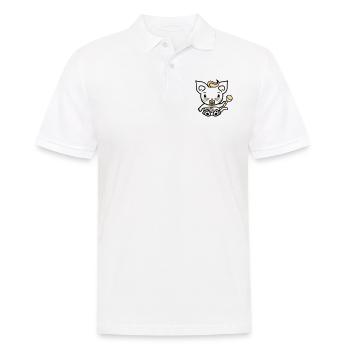 Bébé chat mignon sucette chaton hochet enfant - Polo Homme - blanc - Devant - Kai (181cm)