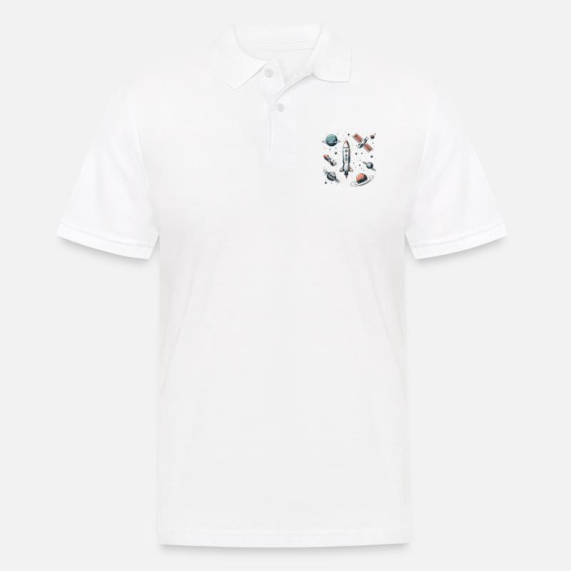 Aventures dans l’espace : explorez l’univers - Polo Homme - blanc