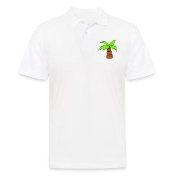 Palme Insel Baum Strand Urlaub Kokosnuss Meer Cool - Polo Homme - blanc - Devant - Kai (181cm)