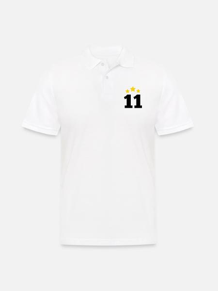 11 Jahre Stern - Geschenk zum 11. Jubiläum - Männer Poloshirt - Weiß
