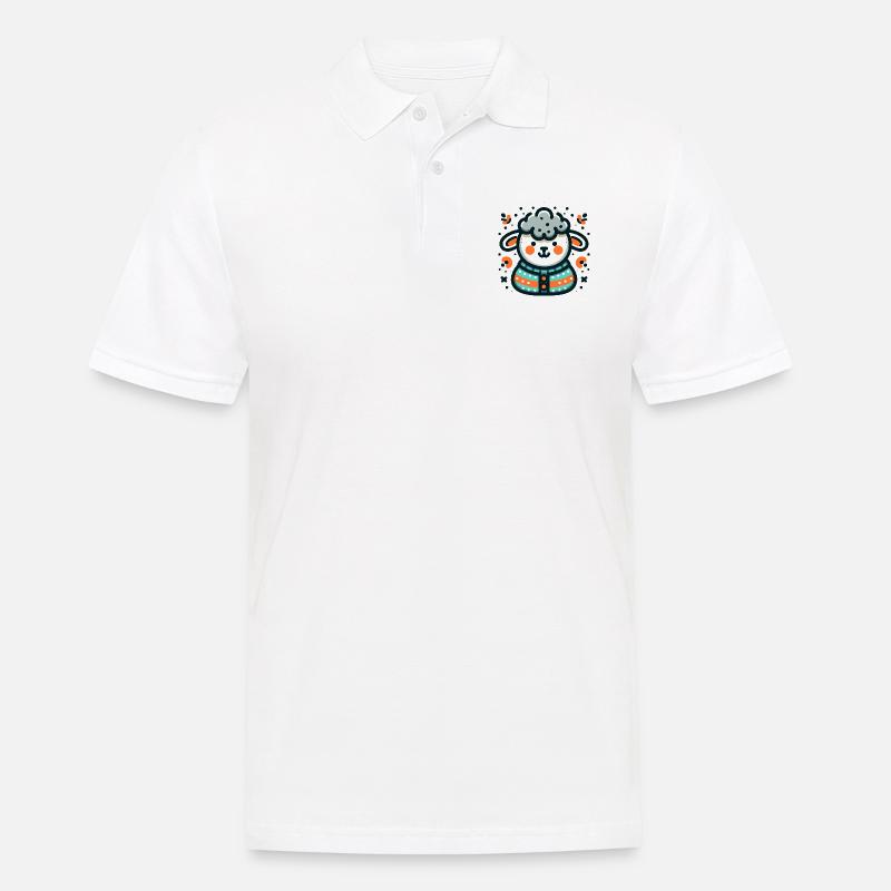Mouton mignon dans un pull - Polo Homme - blanc