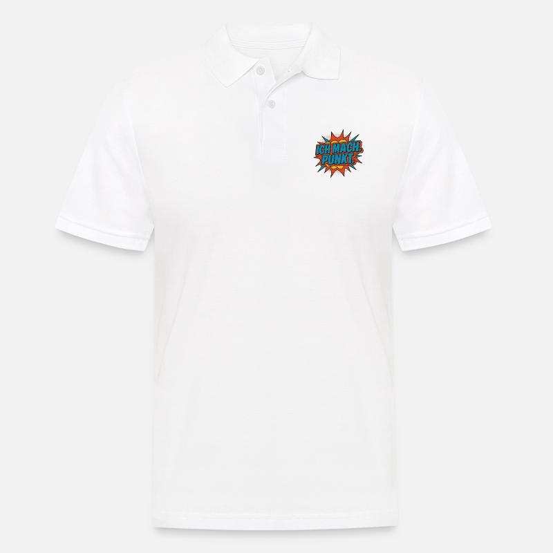 Ich mach Punkt Comic - Männer Poloshirt - Weiß