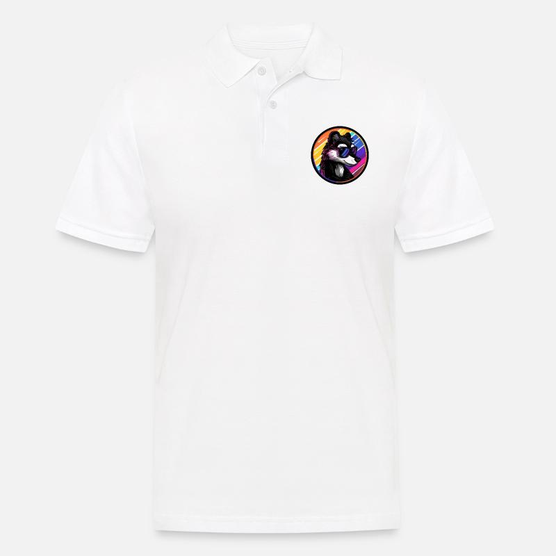 Stinktier Cool Comic - Männer Poloshirt - Weiß