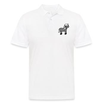 Pferd Süß Pony Fohlen Pferdemädchen Niedlich Comic - Männer Poloshirt - Weiß - Vorne - Kai (181cm)