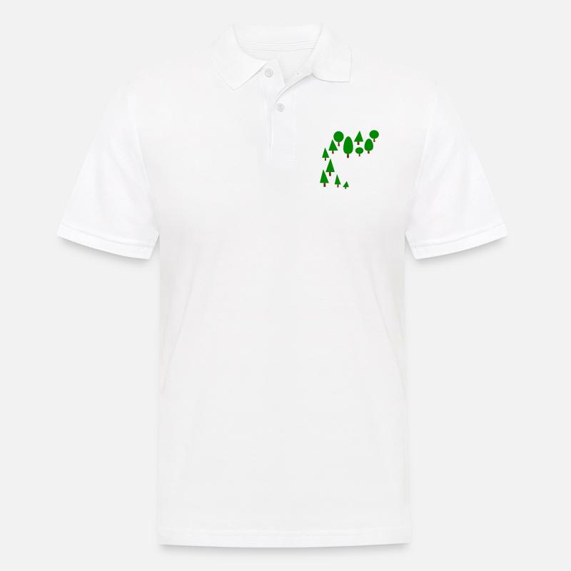 Wald - Männer Poloshirt - Weiß