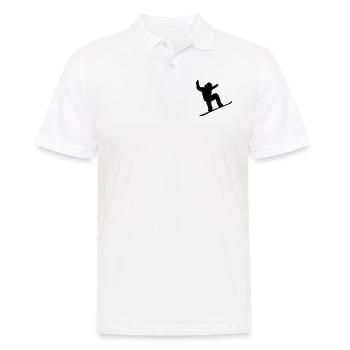 snowboarder01 - Männer Poloshirt - Weiß - Vorne - Kai (181cm)