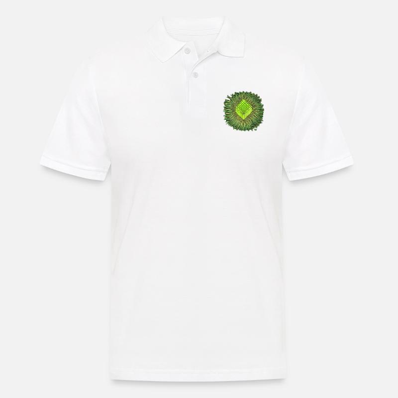 Psychédélique Cube / Cube psychédélique - Polo Homme - blanc