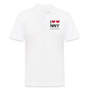 I love New New York - Männer Poloshirt - Weiß - Vorne - Kai (181cm)