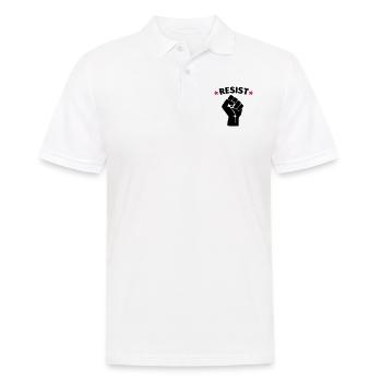 Faust Widerstand Protest - Männer Poloshirt - Weiß - Vorne - Kai (181cm)