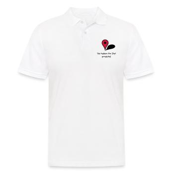 Sie haben Ihr Ziel erreicht - Männer Poloshirt - Weiß - Vorne - Kai (181cm)