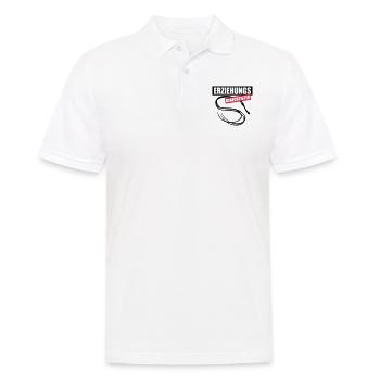 63 Erziehungs-Berechtigter Peitsche - Männer Poloshirt - Weiß - Vorne - Kai (181cm)