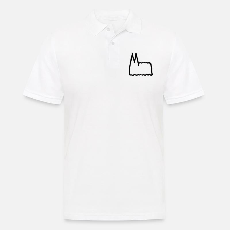 Kölner Dom - Männer Poloshirt - Weiß