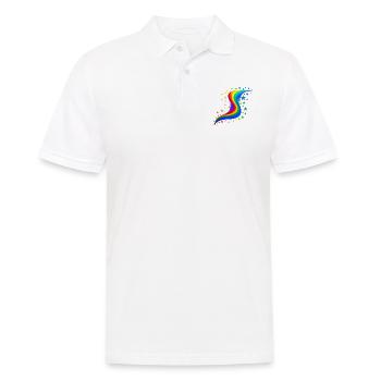 Arc-en-ciel avec étoiles - Rainbow with stars - Polo Homme - blanc - Devant - Kai (181cm)