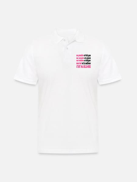 Ma belle-mère est belle - Men's Polo Shirt - white