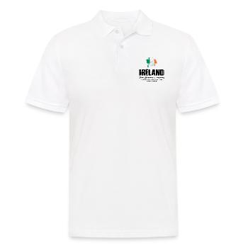 Kleeblatt - Irland Flagge - Männer Poloshirt - Weiß - Vorne - Kai (181cm)