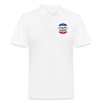 Computer / Informatiker / Aussenseiter / Ingenieur - Männer Poloshirt - Weiß - Vorne - Kai (181cm)