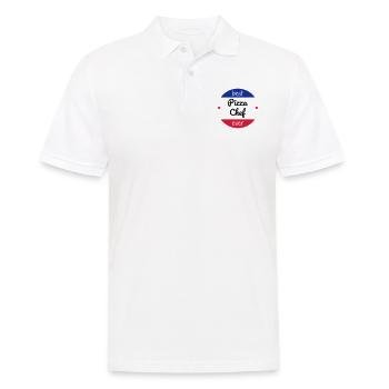 pizza / pizzaiolo / chef / italie / pizzaiola - Polo Homme - blanc - Devant - Kai (181cm)