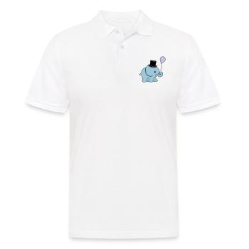 elefant_artist_002 - Männer Poloshirt - Weiß - Vorne - Kai (181cm)
