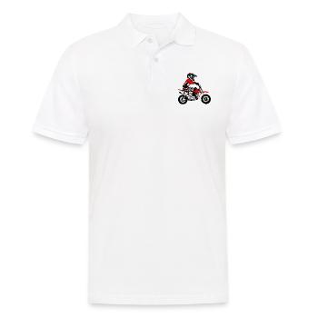 Kinder Motocross - KIDS MX - Männer Poloshirt - Weiß - Vorne - Kai (181cm)