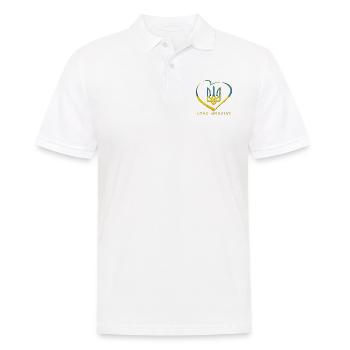 Ukraine -amour - Polo Homme - blanc - Devant - Kai (181cm)