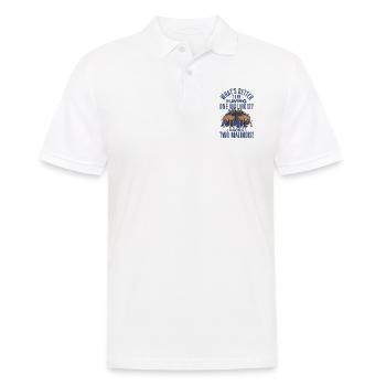 Berger belge Malinois - Polo Homme - blanc - Devant - Kai (181cm)